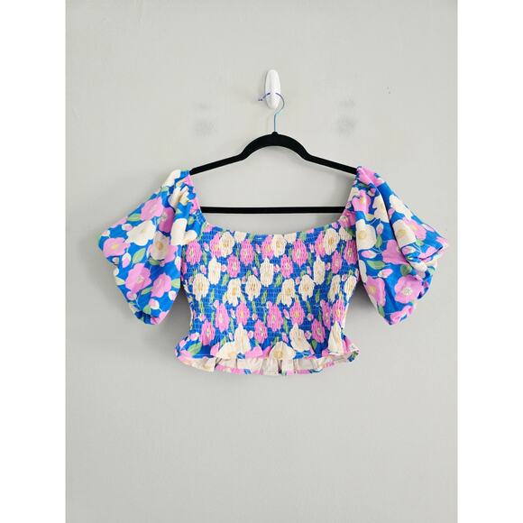 Altar'd State Blue.Colorful Top M - Picture 2 of 3